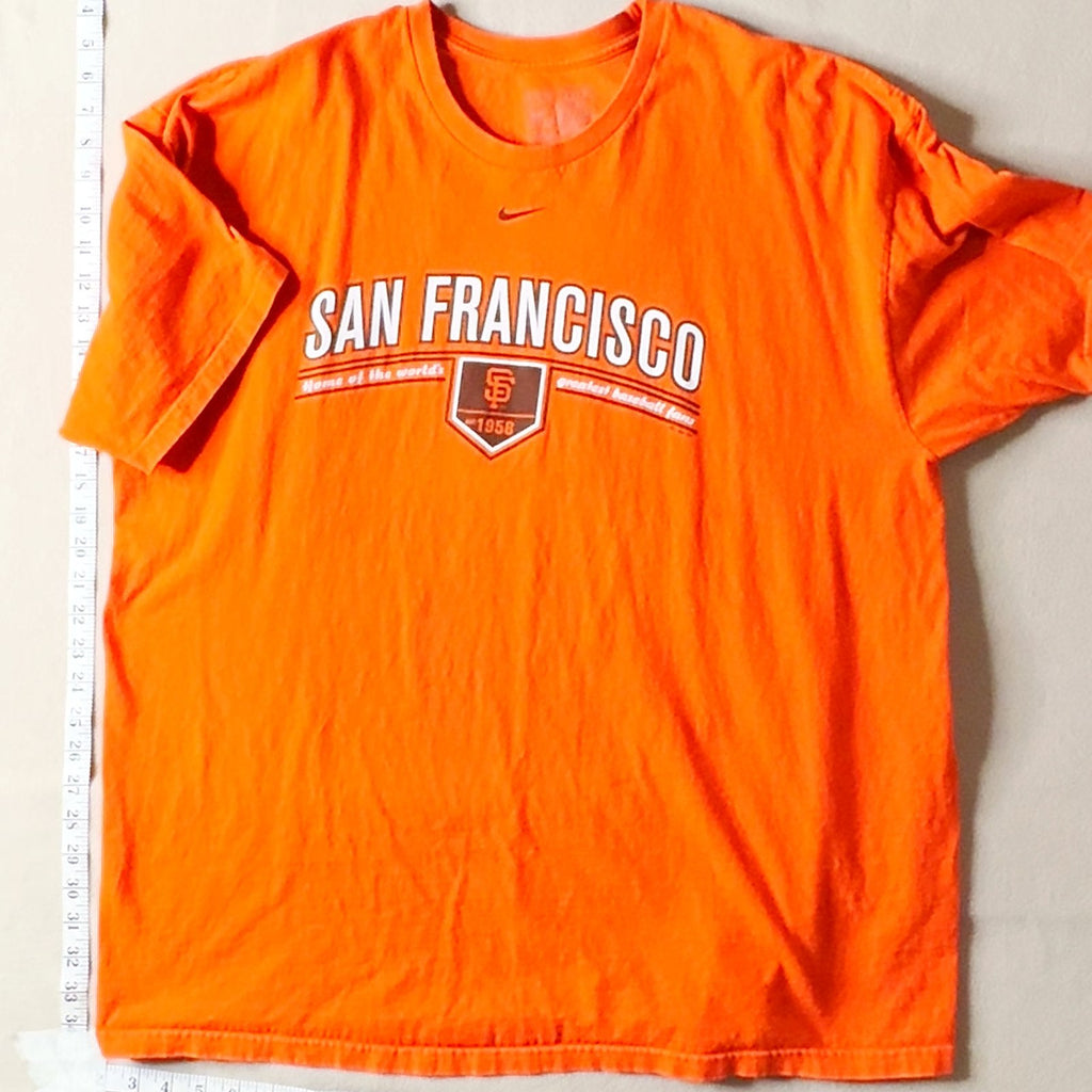 San Francisco Giants Orange Baseball T-Shirt Nike Swoosh Graphic Tee
