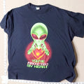You've Abducted My Heart Alien T-Shirt Black Short Sleeve Graphic Tee