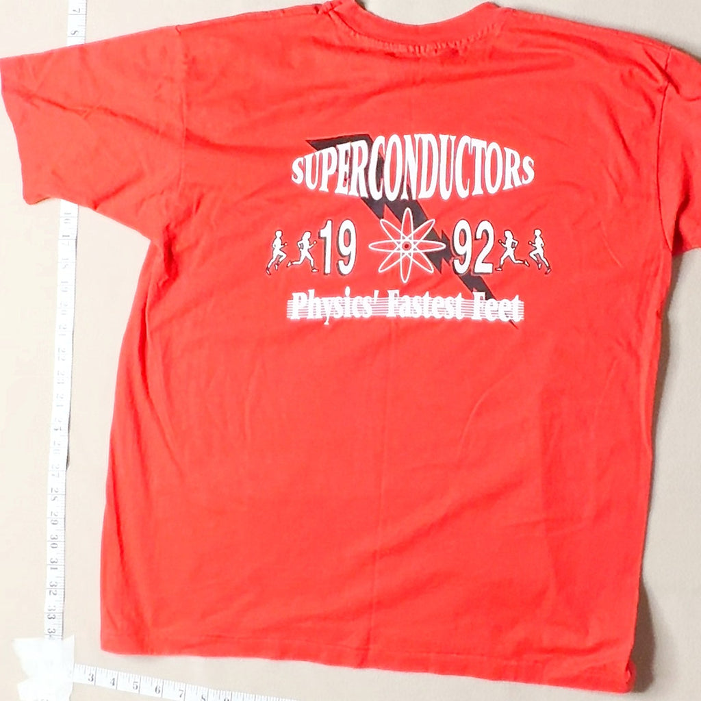 Vintage 1992 American Institute of Physics Superconductors T-Shirt Red XL Hanes