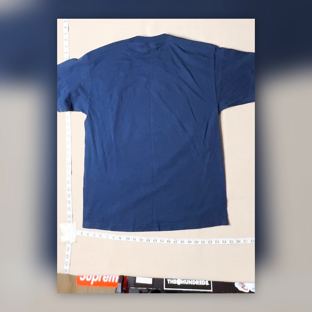 Cotton Expressions Sun Graphic T-Shirt Large Navy Blue Space Science Tee