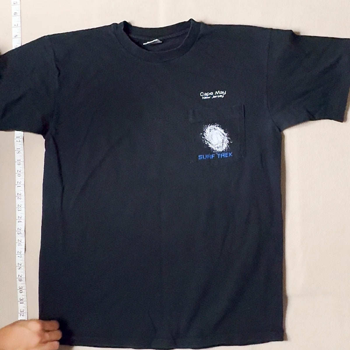 Cape May New Jersey Surf Trek Outer Space Graphic T-Shirt Black L