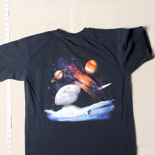 Cape May New Jersey Surf Trek Outer Space Graphic T-Shirt Black L