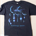 Vintage 90s Planetary Moons Space Astronomy Graphic T-Shirt Black XL Hanes