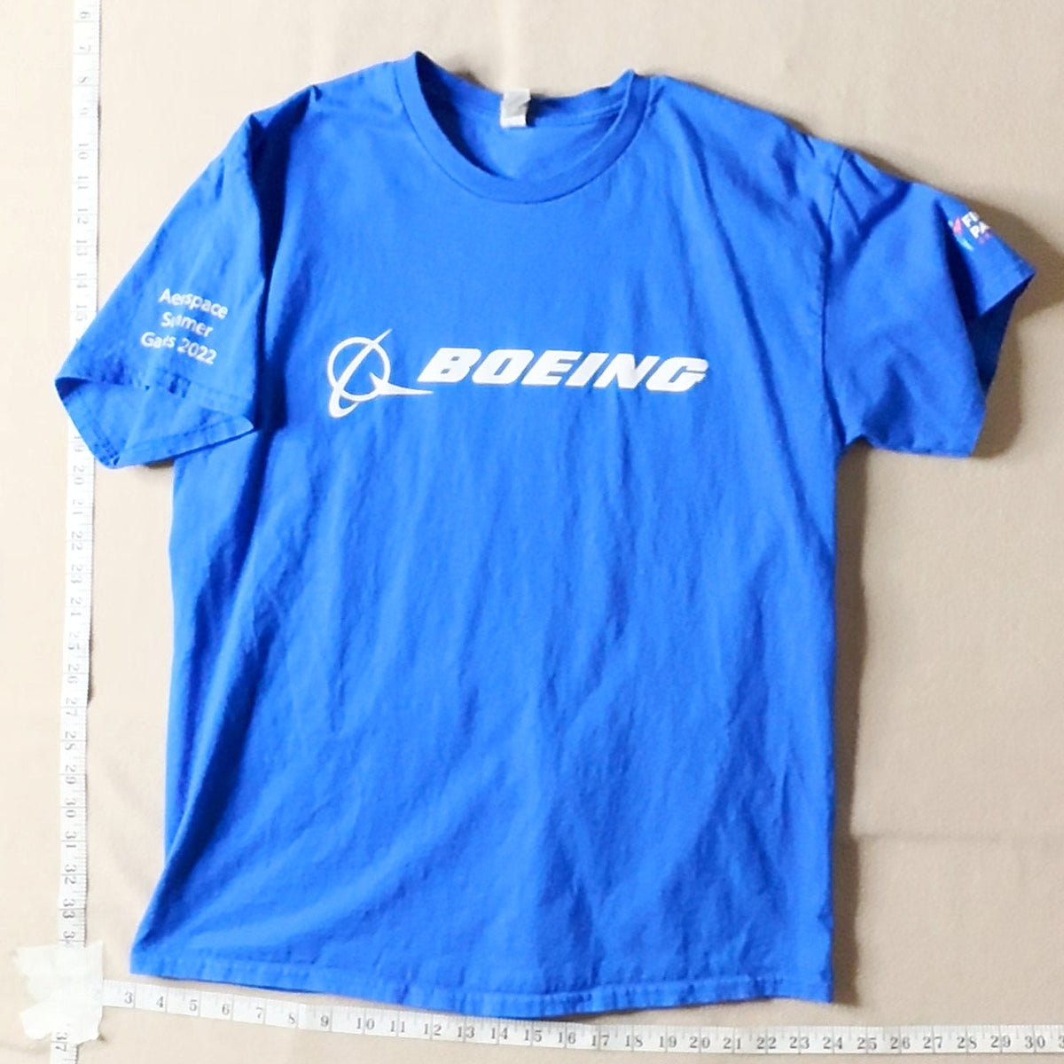 Boeing Aerospace Summer Games 2022 Graphic T-Shirt Blue Size L