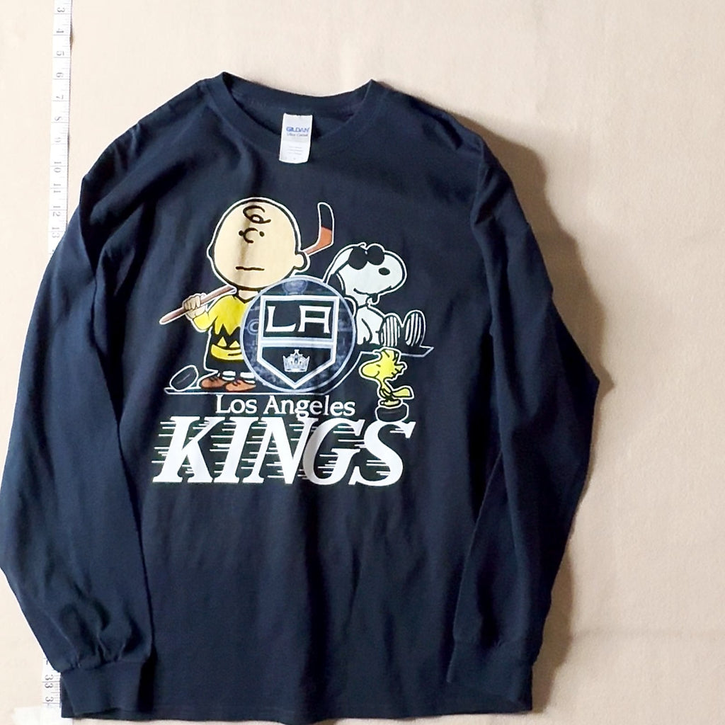 Los Angeles Kings Peanuts Snoopy Charlie Brown Long Sleeve T-Shirt Size L