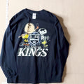 Los Angeles Kings Peanuts Snoopy Charlie Brown Long Sleeve T-Shirt Size L
