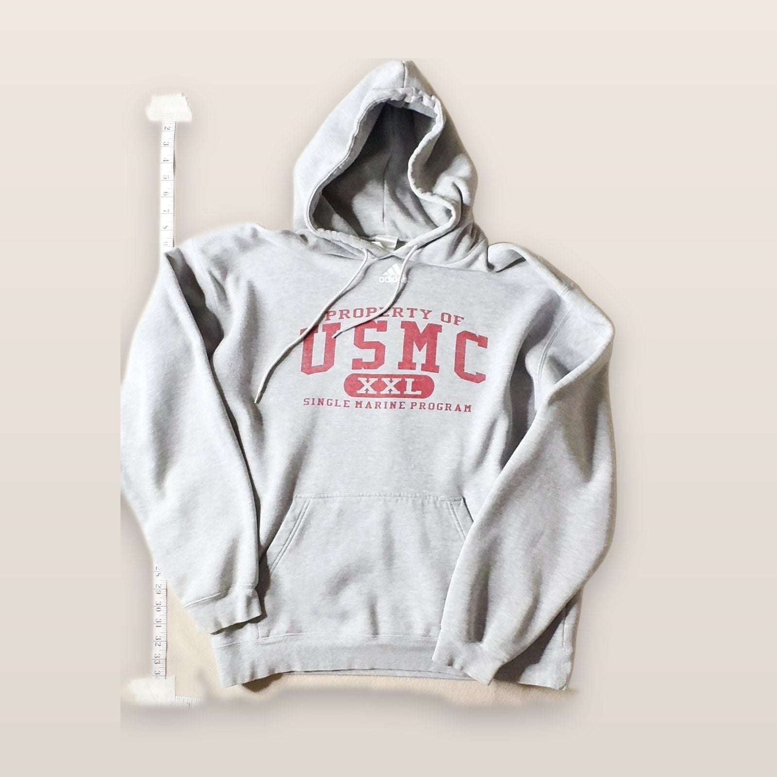 Adidas USMC Single Marine Program Property of XXL Hoodie Size XL Grey